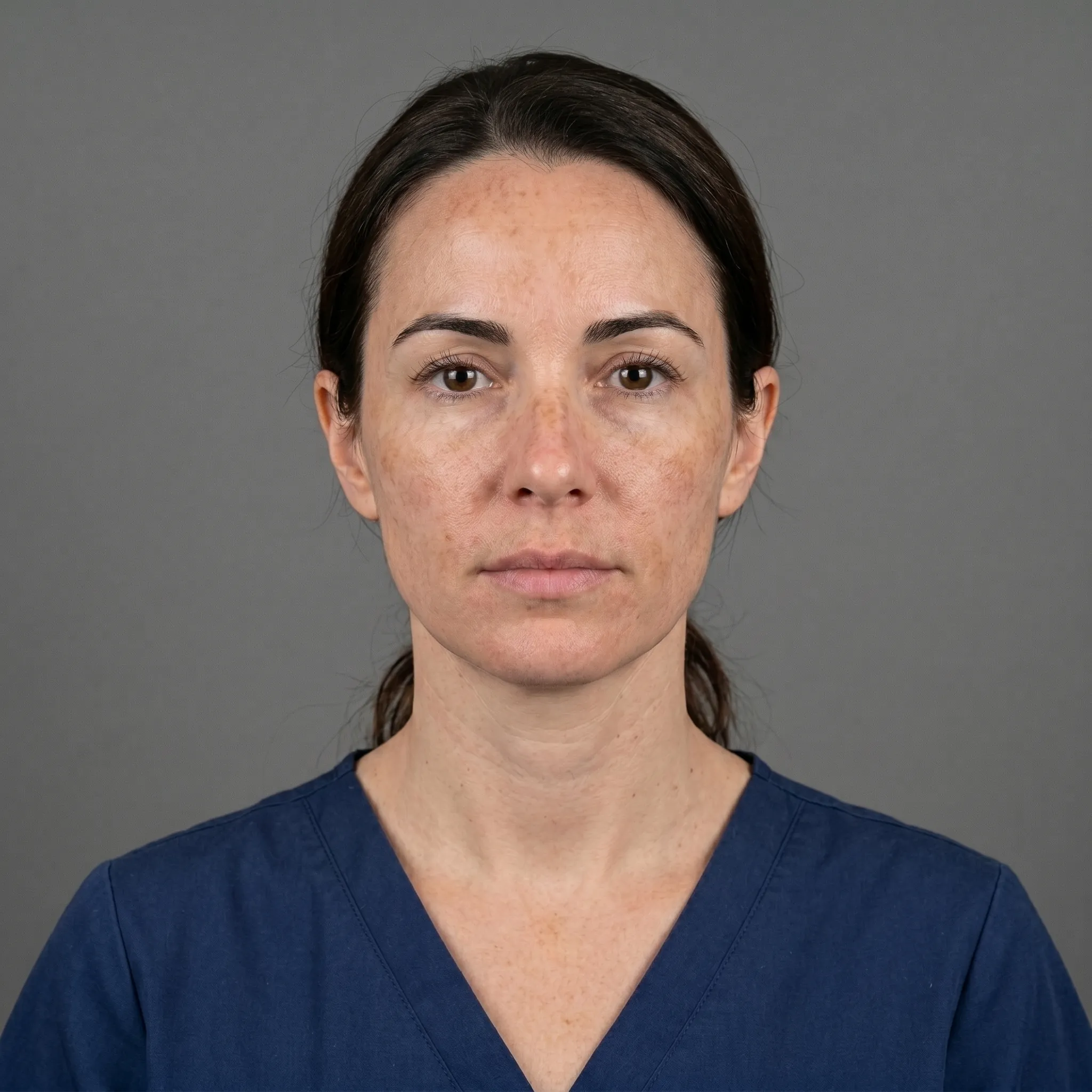 Before laser skin resurfacing - duller complexion, slightly cool tone